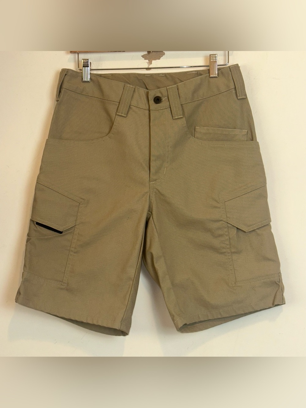 1620 Workwear Cordura Cargo Shorts Mens 30 Khaki Safari Flat Front Made In USA